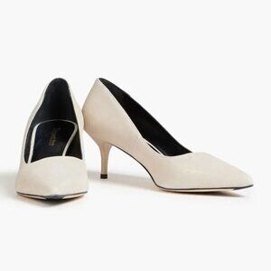 Repetto Pumps metallic suede pointed toe slip on leather sole made in italy